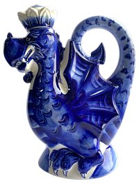 Штоф «Дракон» кобальт 