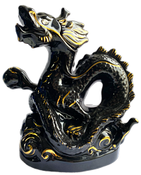 Штоф «Дракон» стразами глазурь с золотом